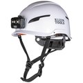 Klein Tools Safety Helmet, Type-2, Non-Vented Class E, with Rechargeable Headlamp 60525